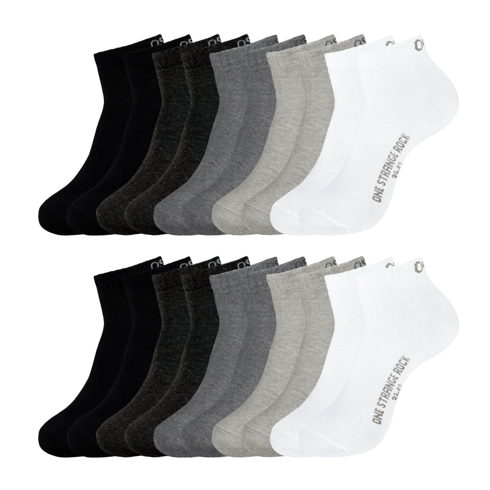 10 Paar ONE STRANGE ROCK Herren Damen Quarter Socken Kurzsocken 10 Paar ONE STRANGE ROCK Herren Damen Quarter Socken Kurzsocken