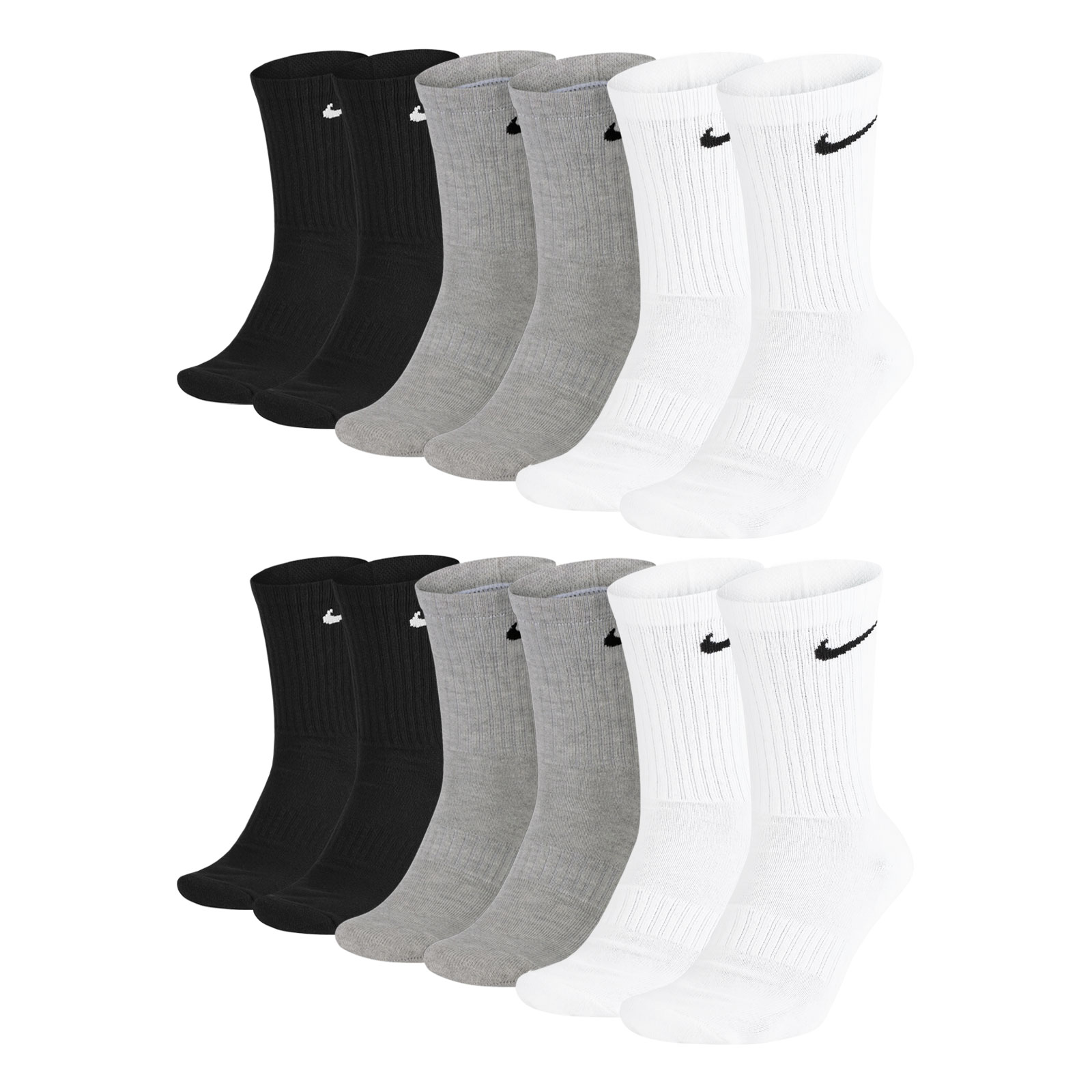 6 Paar NIKE Unisex Trainingssocken Everyday Cushioned Crew Socks 6 Paar NIKE Unisex Trainingssocken Everyday Cushioned Crew Socks