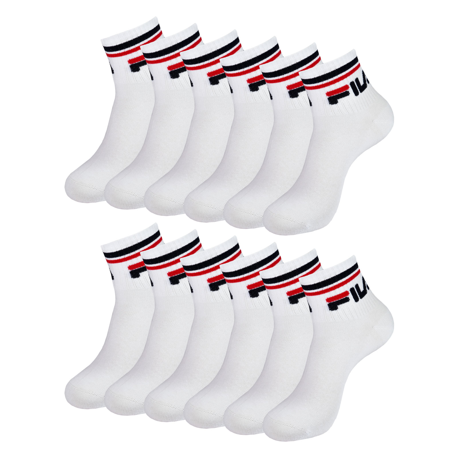 6 Paar FILA Herren Damen Quarter Socken Sportsocken Quartersocks Calza 6 Paar FILA Herren Damen Quarter Socken Sportsocken Quartersocks Calza