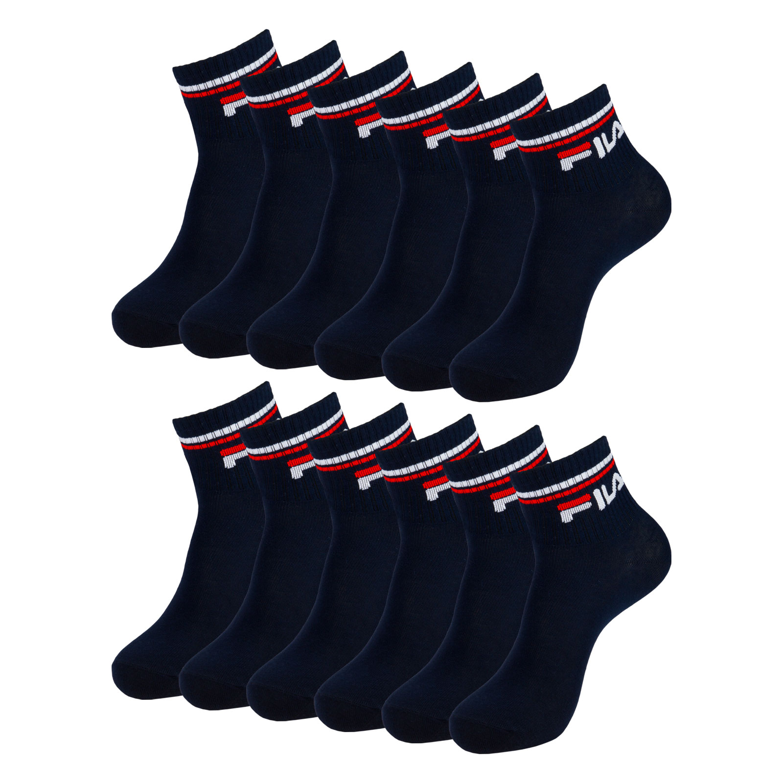 6 Paar FILA Herren Damen Quarter Socken Sportsocken Quartersocks Calza 6 Paar FILA Herren Damen Quarter Socken Sportsocken Quartersocks Calza