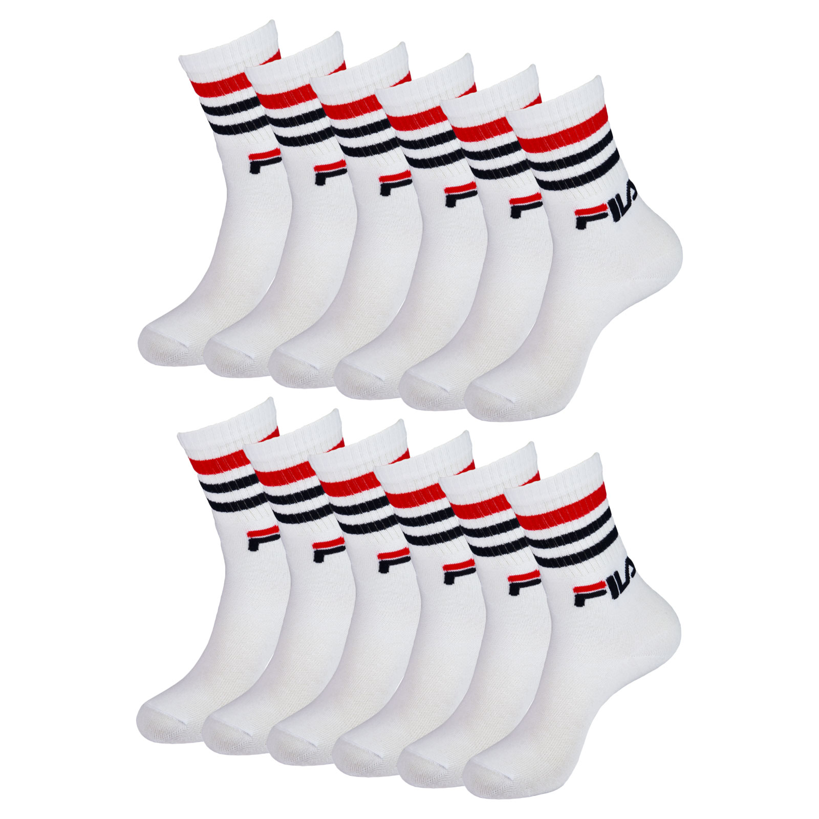 6 Paar FILA Men Women Tennissocken Vintage Sportsocken Crewsocks Calze 6 Paar FILA Men Women Tennissocken Vintage Sportsocken Crewsocks Calze