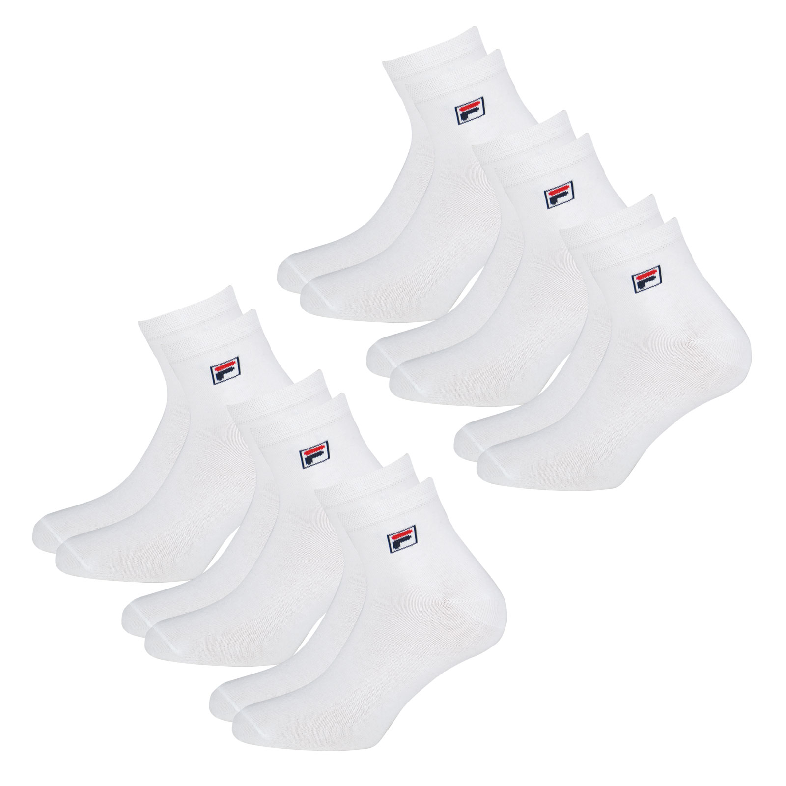 6 Paar FILA Unisex Quarter Socken Socks Sportsocken Kurzsocken Piquebund 6 Paar FILA Unisex Quarter Socken Socks Sportsocken Kurzsocken Piquebund