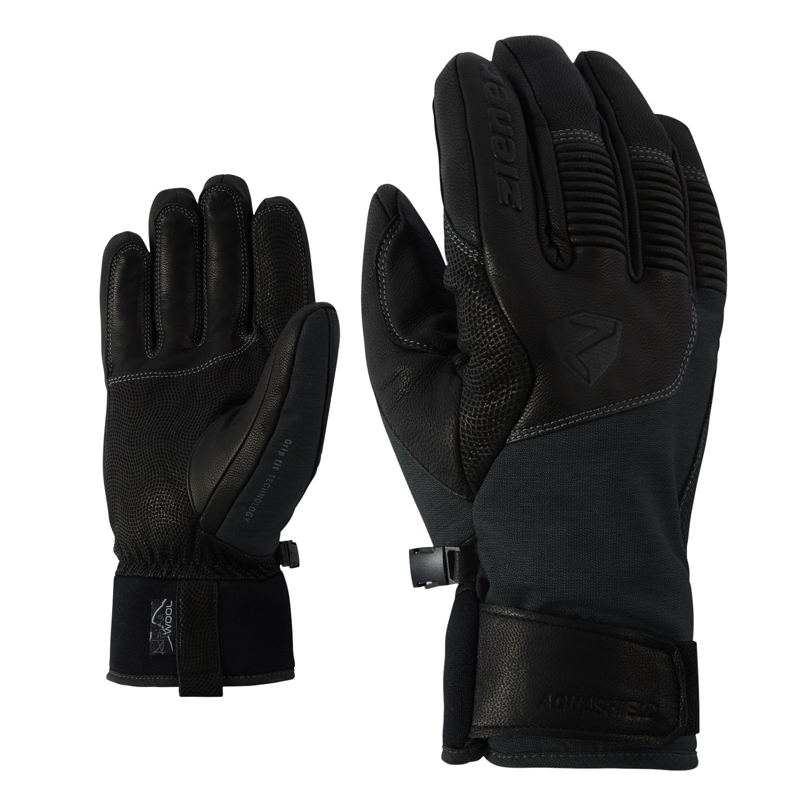 Ziener Herren Skihandschuhe Lederhandschuhe Handschuhe Ganzenberg-Z AS® AW Glove Ziener Herren Skihandschuhe Lederhandschuhe Handschuhe Ganzenberg-Z AS® AW Glove