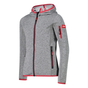 CMP Mädchen Jacke Kapuzenjacke Strickfleecejacke Knit-Tech Kid Fix Hood Jacket - Bild 1