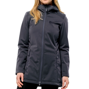 Jack Wolfskin Damen Mantel Outdoor Softshellmantel Windhain Coat W - Bild 1 Jack Wolfskin Damen Mantel Outdoor Softshellmantel Windhain Coat W - Bild 1
