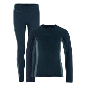 CRAFT Kinder Skiunterwäsche Set Thermounterwäsche Core Dry Baselayer Set Junior