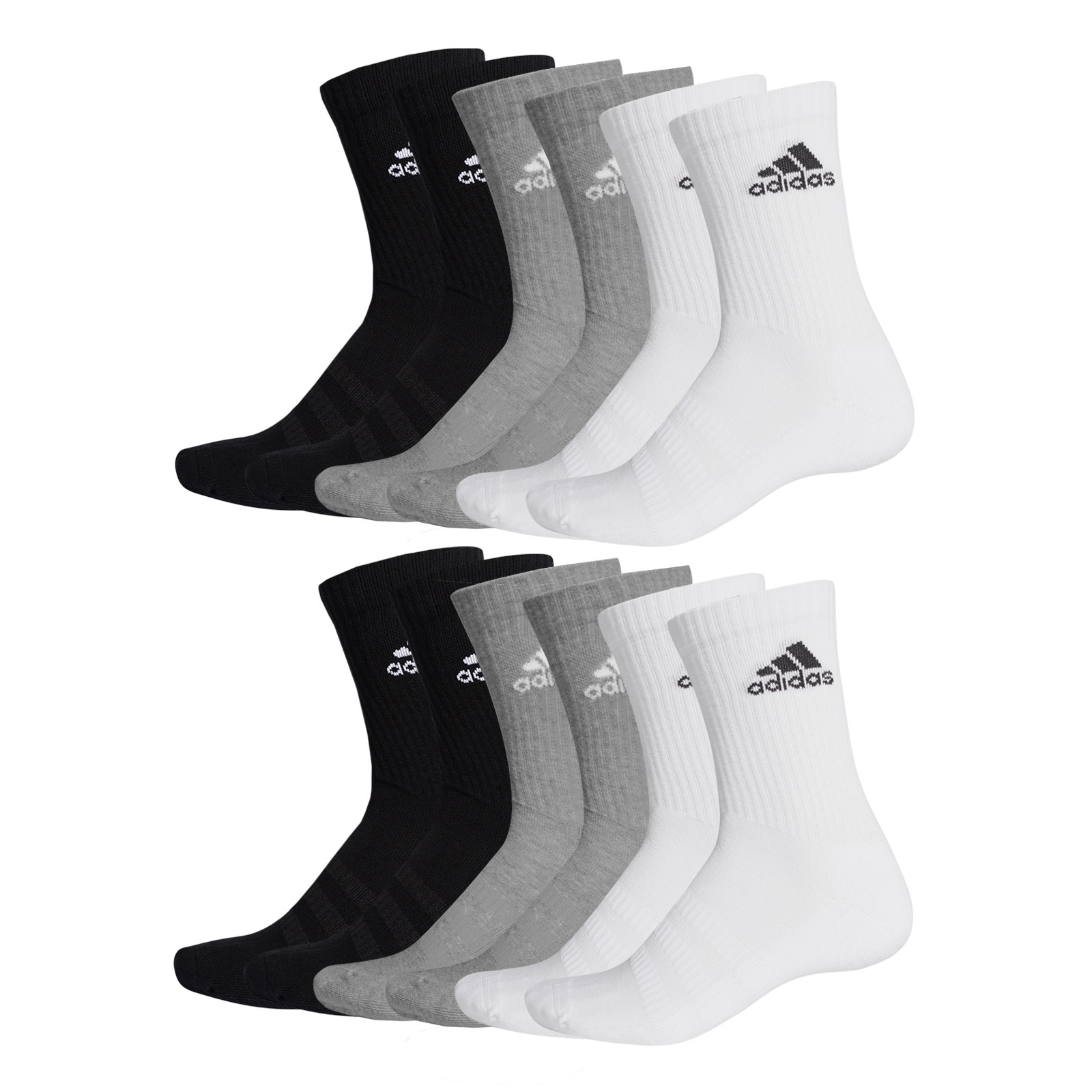 6 Paar Adidas Unisex Herren Damen Socken Sportsocken Cushioned Crewsocks 6 Paar Adidas Unisex Herren Damen Socken Sportsocken Cushioned Crewsocks