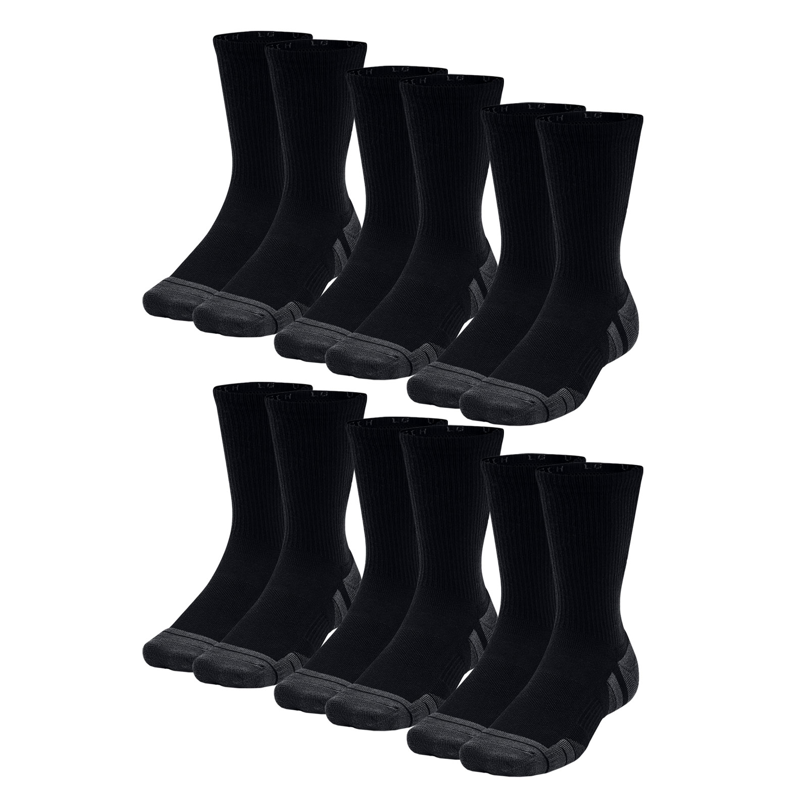 6 Paar Under Armour Herren Damen Sportsocken Performance Tech-Crew-Socken 6 Paar Under Armour Herren Damen Sportsocken Performance Tech-Crew-Socken