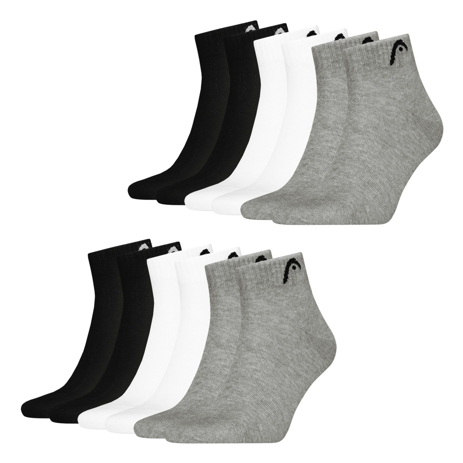 6 Paar HEAD Unisex Quarter Socken Sportsocken All Sports Training Socks 6 Paar HEAD Unisex Quarter Socken Sportsocken All Sports Training Socks