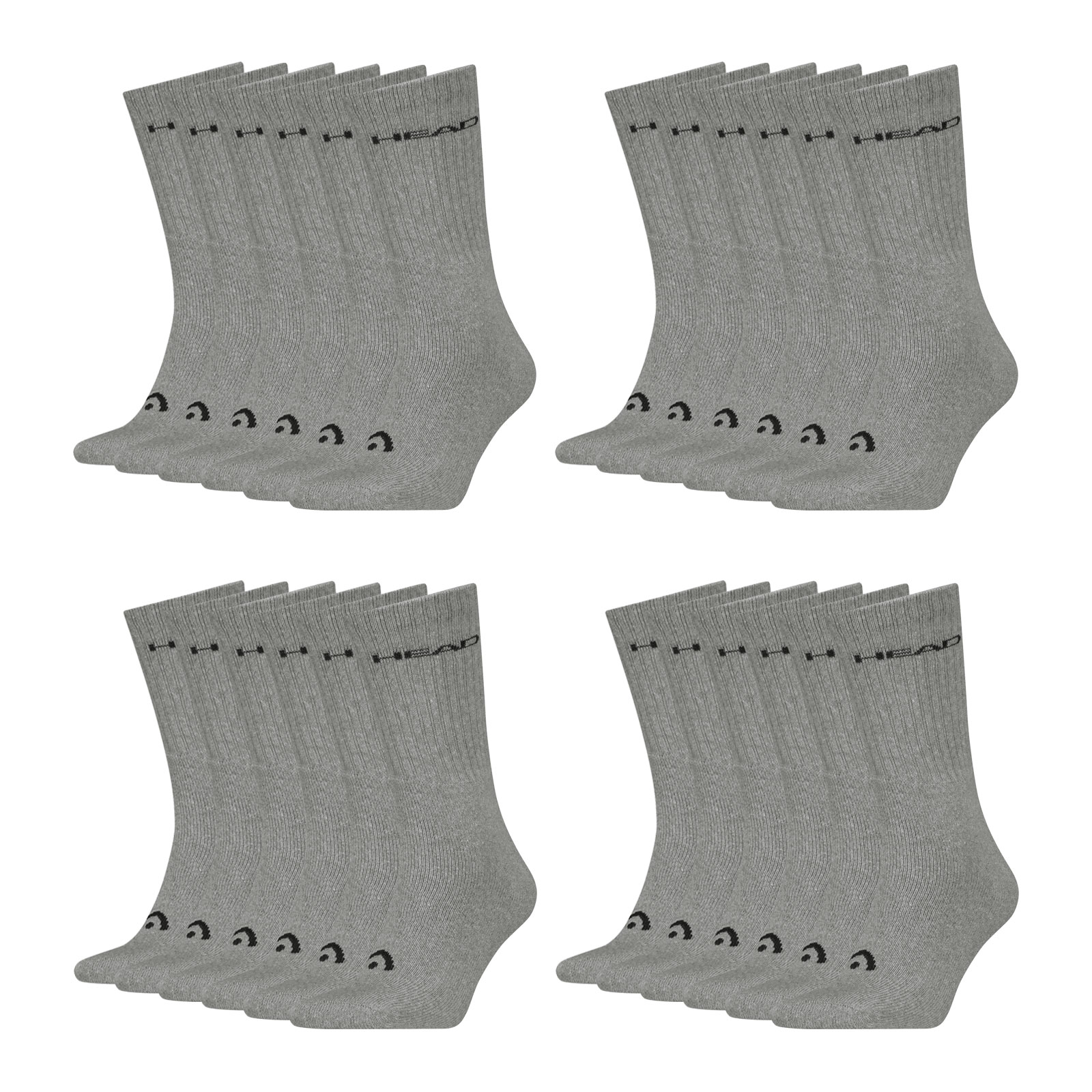 12 Paar HEAD Herren Damen Crew Socken Sportsocken Cotton Blend Sport Socks 12 Paar HEAD Herren Damen Crew Socken Sportsocken Cotton Blend Sport Socks