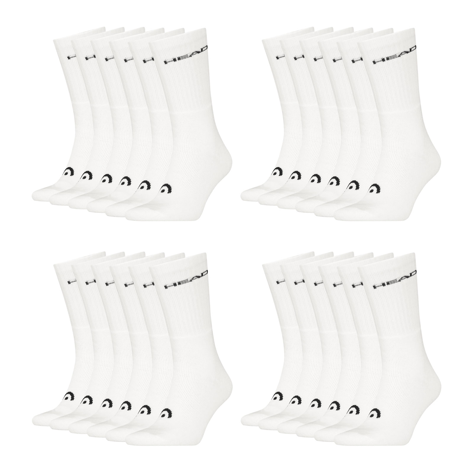 12 Paar HEAD Herren Damen Crew Socken Sportsocken Cotton Blend Sport Socks 12 Paar HEAD Herren Damen Crew Socken Sportsocken Cotton Blend Sport Socks