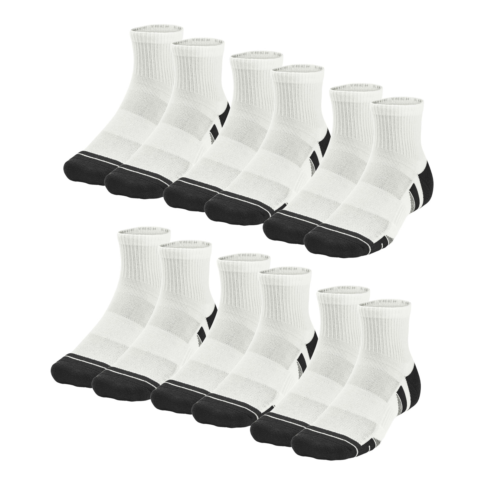6 Paar Under Armour Herren Damen Socken Sportsocken Performance Tech Quater 6 Paar Under Armour Herren Damen Socken Sportsocken Performance Tech Quater