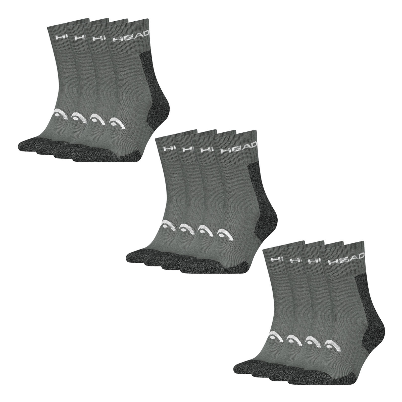 6 Paar HEAD Herren Damen Crewsocken Wandersocken Cotton Blend Sport Socks 6 Paar HEAD Herren Damen Crewsocken Wandersocken Cotton Blend Sport Socks