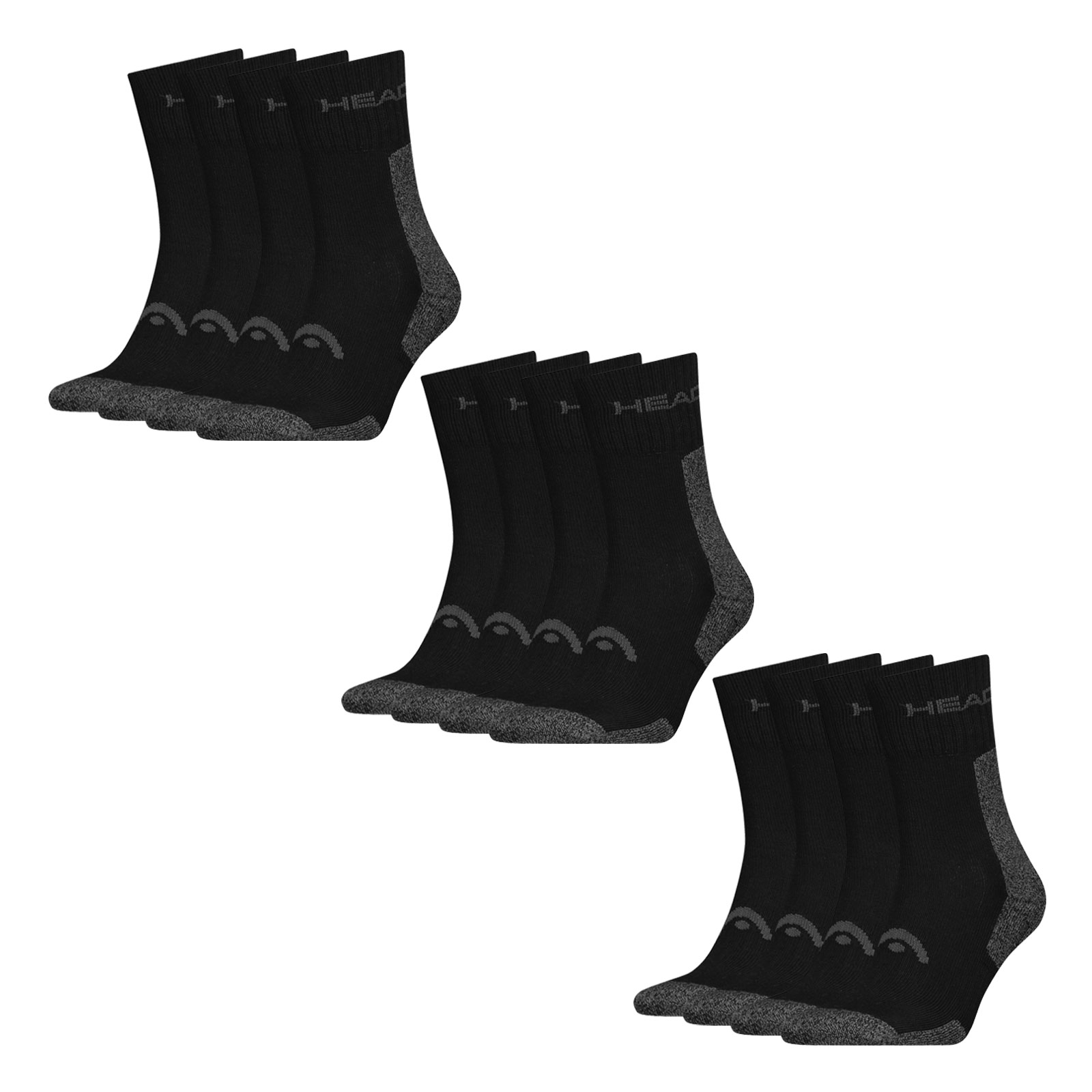 6 Paar HEAD Herren Damen Crewsocken Wandersocken Cotton Blend Sport Socks 6 Paar HEAD Herren Damen Crewsocken Wandersocken Cotton Blend Sport Socks