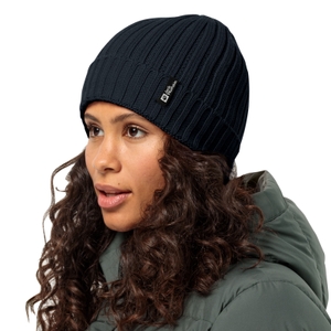 Jack Wolfskin Damen Herren Unisex Mütze Strickmütze Rib Knit Beanie - Bild 1 Jack Wolfskin Damen Herren Unisex Mütze Strickmütze Rib Knit Beanie - Bild 1