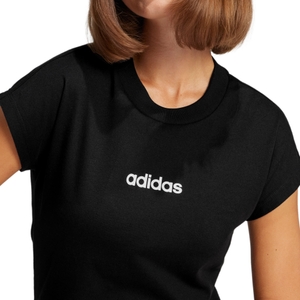 Adidas Damen T-Shirt Oberteil Kurzarmshirt Essentials Linear Cotton T-Shirt - Bild 3 Adidas Damen T-Shirt Oberteil Kurzarmshirt Essentials Linear Cotton T-Shirt - Bild 3