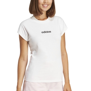 Adidas Damen T-Shirt Oberteil Kurzarmshirt Essentials Linear Cotton T-Shirt - Bild 2 Adidas Damen T-Shirt Oberteil Kurzarmshirt Essentials Linear Cotton T-Shirt - Bild 2