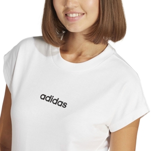 Adidas Damen T-Shirt Oberteil Kurzarmshirt Essentials Linear Cotton T-Shirt - Bild 3 Adidas Damen T-Shirt Oberteil Kurzarmshirt Essentials Linear Cotton T-Shirt - Bild 3