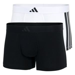 2er Pack Adidas Herren Trunk Boxershorts Unterhosen Active Flex Cotton-3 Stripes