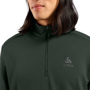 Odlo Herren Funktionsshirt Midlayer Half Zip Laufshirt Essential Thermal - Bild 5
