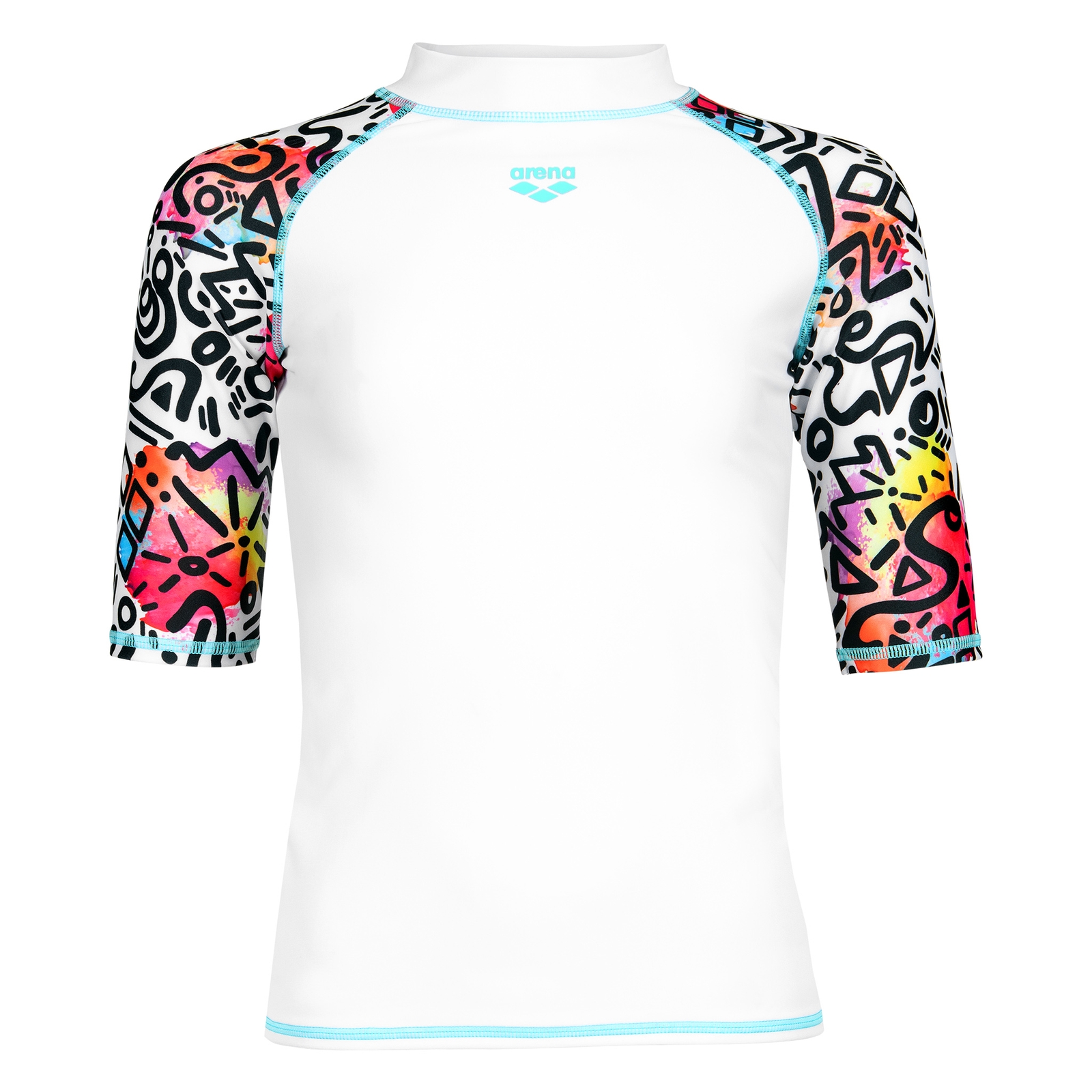 Arena Kinder Badeshirt UV-Shirt Surfshirt Rash Vest S/S Allover Arena Kinder Badeshirt UV-Shirt Surfshirt Rash Vest S/S Allover