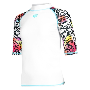 Arena Kinder Badeshirt UV-Shirt Surfshirt Rash Vest S/S Allover - Bild 1 Arena Kinder Badeshirt UV-Shirt Surfshirt Rash Vest S/S Allover - Bild 1