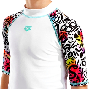 Arena Kinder Badeshirt UV-Shirt Surfshirt Rash Vest S/S Allover - Bild 4 Arena Kinder Badeshirt UV-Shirt Surfshirt Rash Vest S/S Allover - Bild 4
