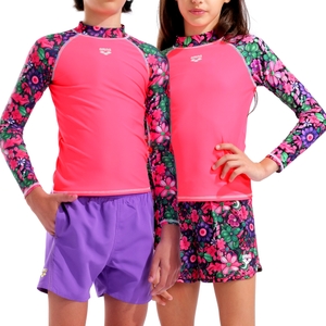 Arena Kinder Badeshirt UV-Shirt Surfshirt Rash Vest L/S Allover - Bild 3