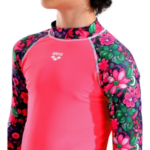 Arena Kinder Badeshirt UV-Shirt Surfshirt Rash Vest L/S Allover - Bild 5