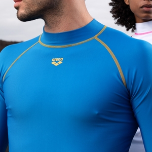 Arena Herren Badeshirt UV-Shirt Surfshirt Langarmshirt Rash Vest L/S Graphic - Bild 6