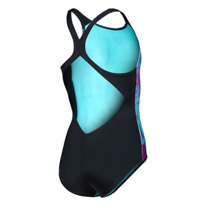 Arena Mädchen Badeanzug Swimsuit Einteiler Schwimmanzug Multi Colours Swimsuit V Back - Bild 2