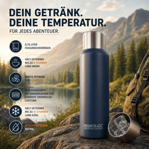 Regatta Trinkflasche Isolierflasche Thermosflasche Thermulate Vacuum Flask 0.75L - Bild 6 Regatta Trinkflasche Isolierflasche Thermosflasche Thermulate Vacuum Flask 0.75L - Bild 6