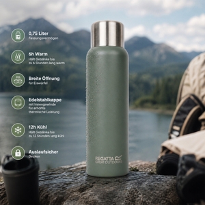 Regatta Trinkflasche Isolierflasche Thermosflasche Thermulate Vacuum Flask 0.75L - Bild 6 Regatta Trinkflasche Isolierflasche Thermosflasche Thermulate Vacuum Flask 0.75L - Bild 6