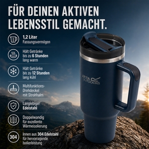 Regatta Trinkbecher Isolierbecher Thermulate Insulated Mug 1.2L - Bild 5 Regatta Trinkbecher Isolierbecher Thermulate Insulated Mug 1.2L - Bild 5