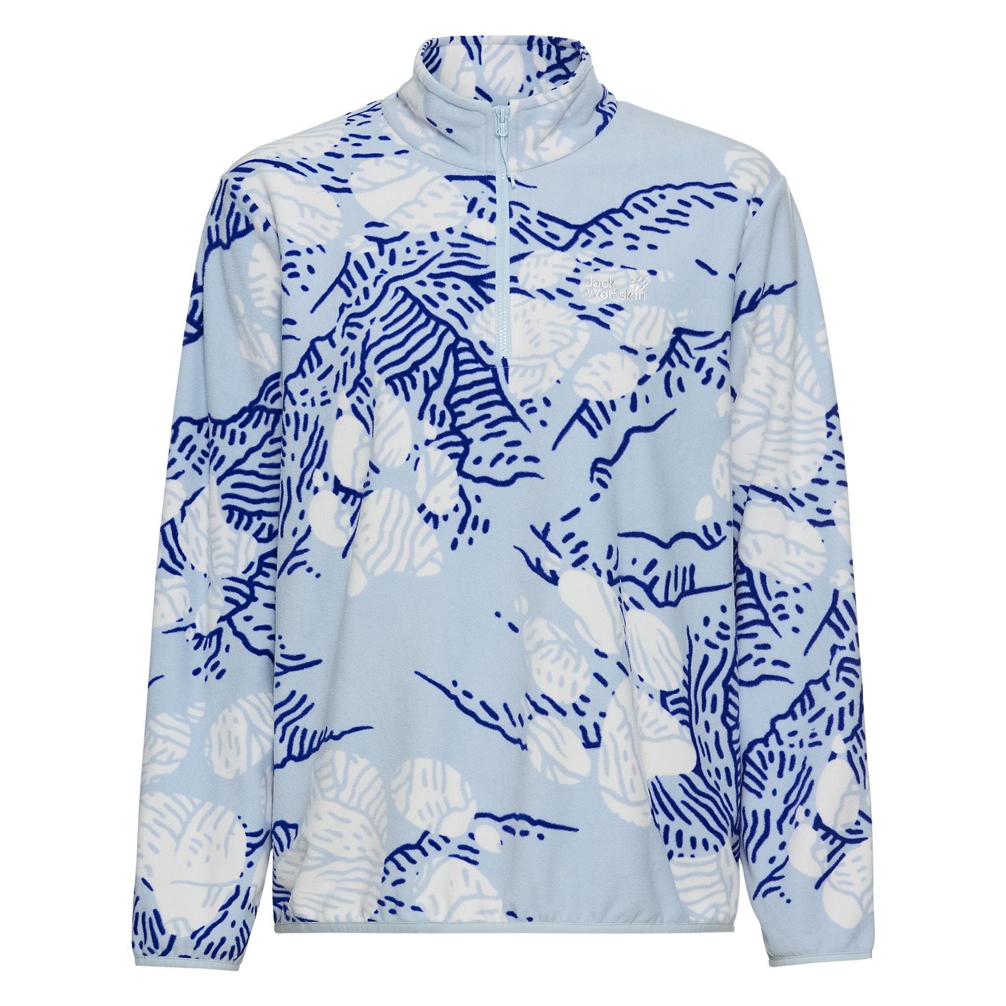 Jack Wolfskin Damen Fleecepullover Midlayer Paw Era 100 Print Half Zip Jack Wolfskin Damen Fleecepullover Midlayer Paw Era 100 Print Half Zip