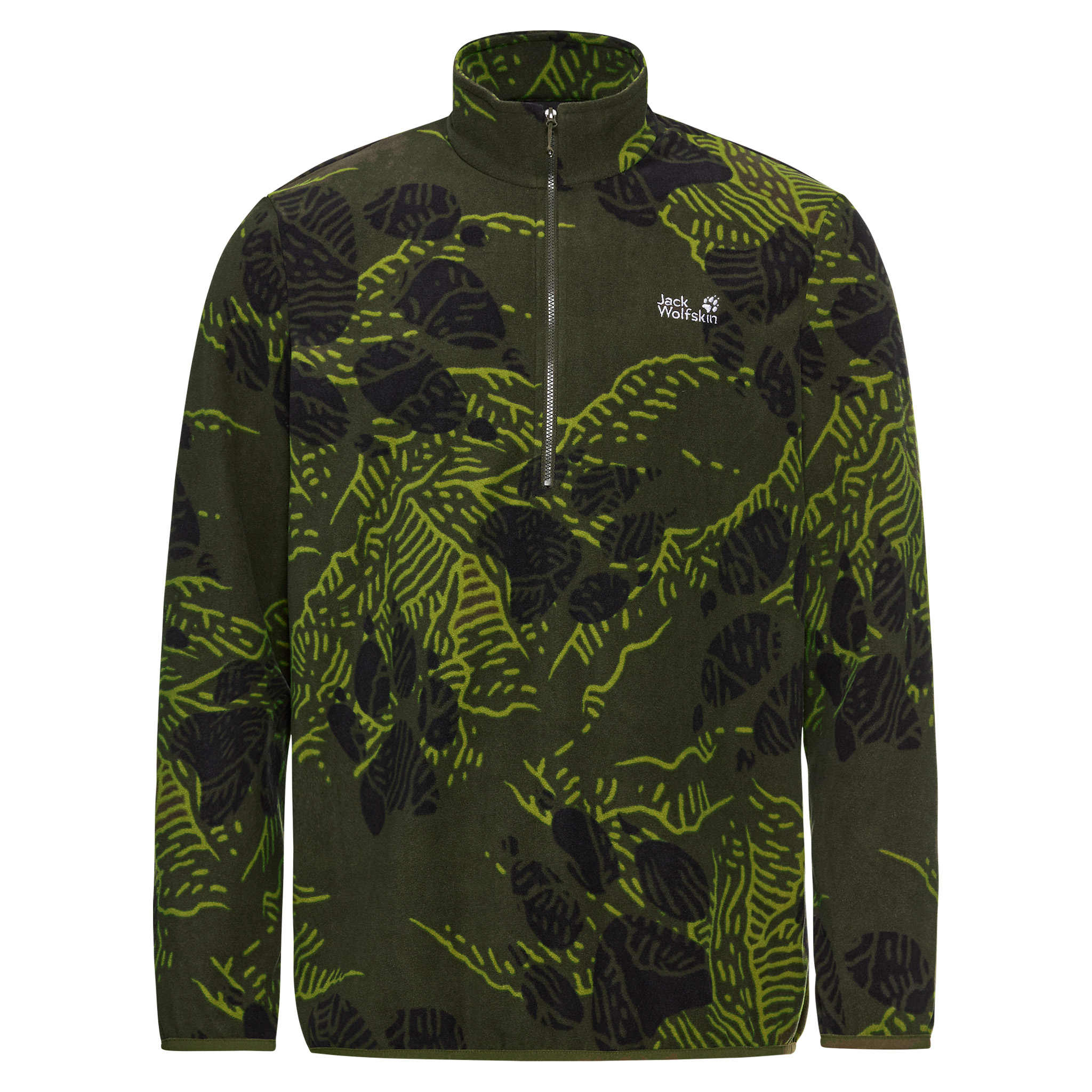 Jack Wolfskin Herren Fleecepullover Midlayer Paw Era 100 Print Half Zip Jack Wolfskin Herren Fleecepullover Midlayer Paw Era 100 Print Half Zip
