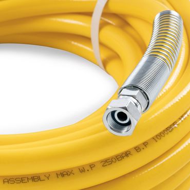 BAUTEC Airless Hochdruckschlauch für Farbsprühgerät » 15 Meter » 250 bar » Anschluss G 3/8 Zoll » DN10 » Heavy Duty