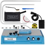 Der BAUTEC Tech-Cutter 3000 kommt inklusive zwei Schneidbügel, Fußschalter, 3 Drahtrollen und Toolkit.