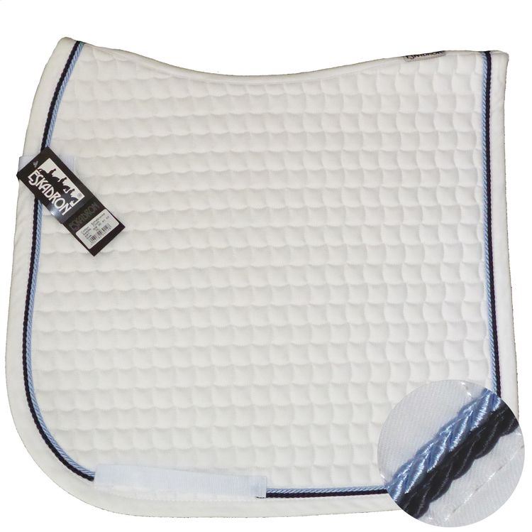 ESKADRON Cotton Schabracke white, 2fach Kordel navy/lightblue