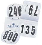 Busse - Startnummern oval mit Tasche 3 & 4 stellig - NEU