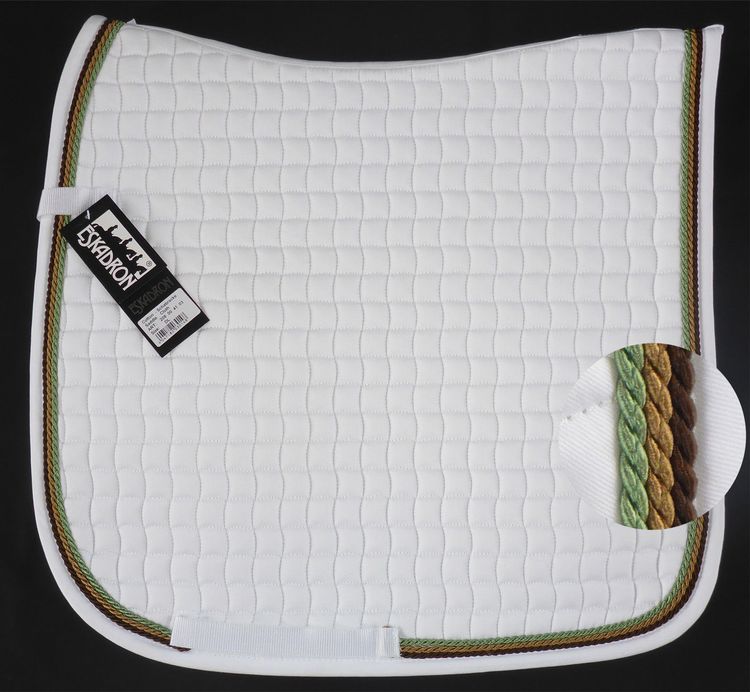 ESKADRON Cotton Schabracke weiß, 3fach Kordel lind,mocca,schoko NEU