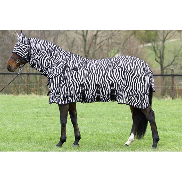 Euroriding Fliegendecke Zebra, Halsteil abnehmbar (20245)