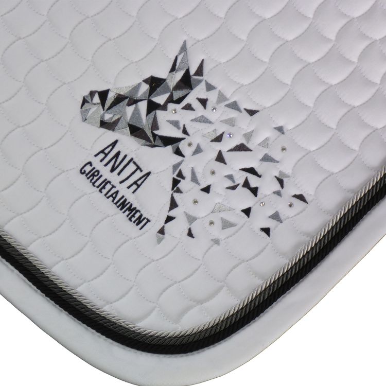 Eskadron Schabracke in white mit Swarovski Elements & 3fach Kordel quarz
