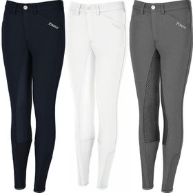 Pikeur Kinderreithose Braddy Grip, Jugendreithose, dark shadow, weiß, nachtblau