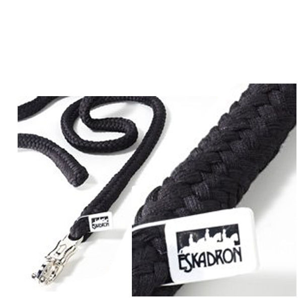 Eskadron Anbindestrick DuraSoft mit Panikhaken schwarz