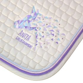 Eskadron Schabracke in creme mit Swarovski Elements & 3fach Kordel bubble gum