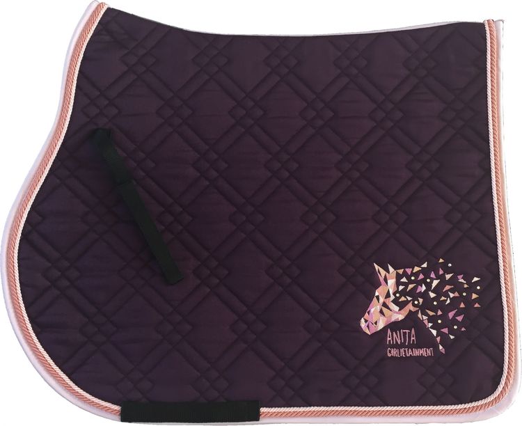 Anita Girlietainments Schabracke in aubergine mit Swarovski Elements & 2fach Kordel