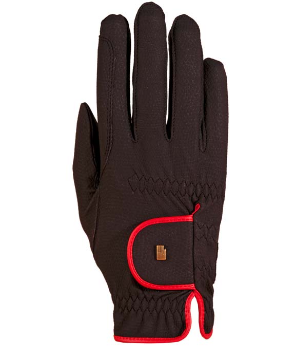 Roeckl Handschuh Lona (Light & Grip) Farbe schwarz-rot-Neu