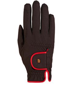 Roeckl Handschuh Lona (Light & Grip) Farbe schwarz-rot-Neu
