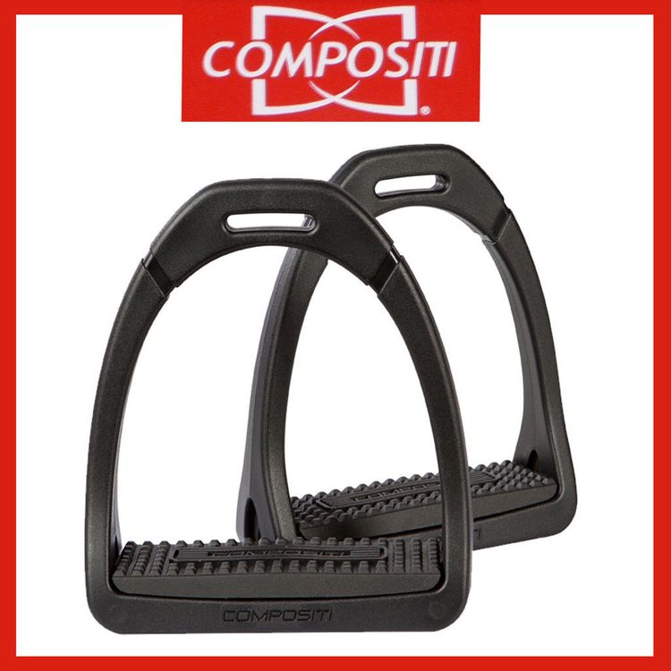 COMPOSITI Kunststoff-Steigbügel in schwarz  Gr. Warmblut